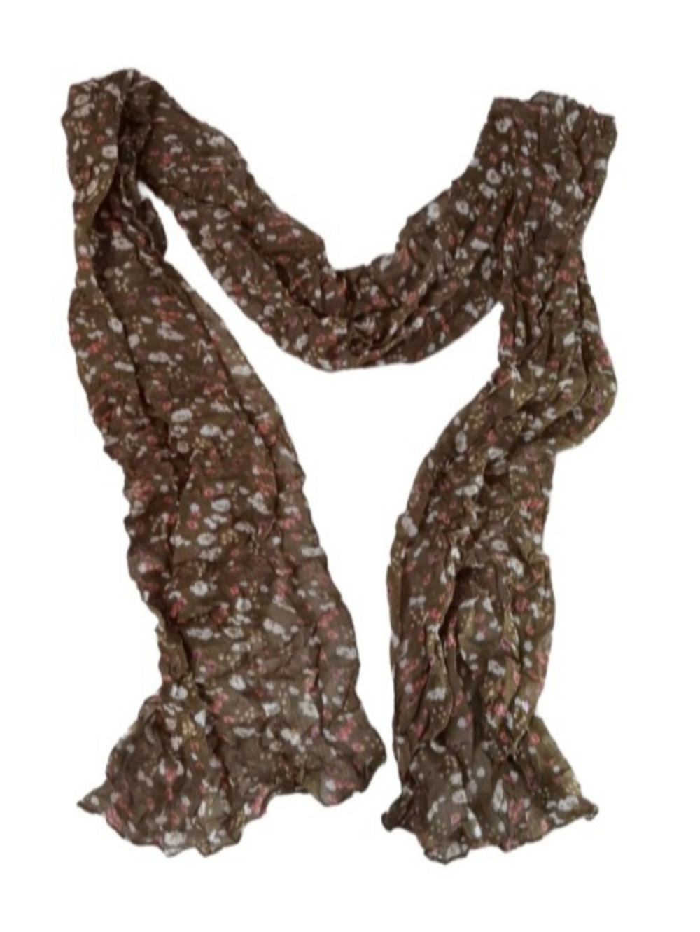 Olive Floral Scarf | EUC | Sash